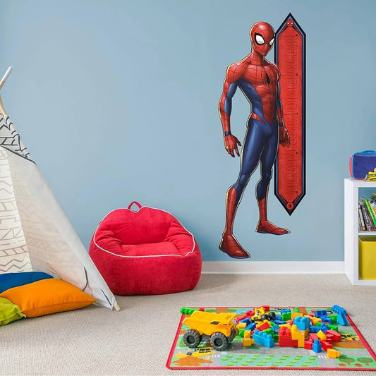 Spider-Man Growth Chart Wall Decal – Kids Room Superhero Height Tracker
